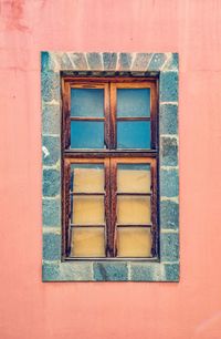 Close-up of closed window