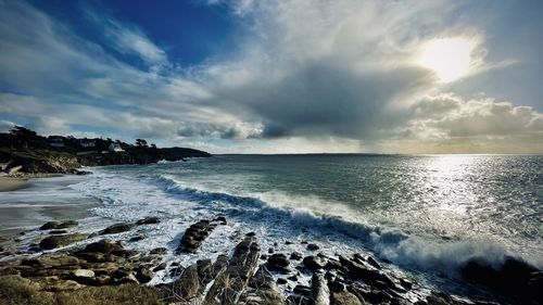 Scenic view of sea against sky