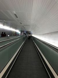 Interior of illuminated airport