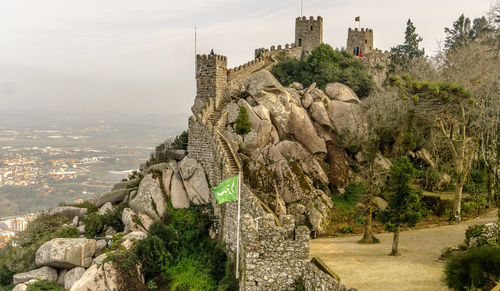 Panoramic view of historic building against sky