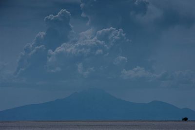 Scenic view of land against sky