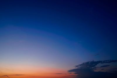 Low angle view of sky at sunset