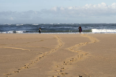 Tourists on beach