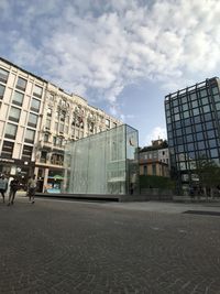 Low angle view of buildings against sky