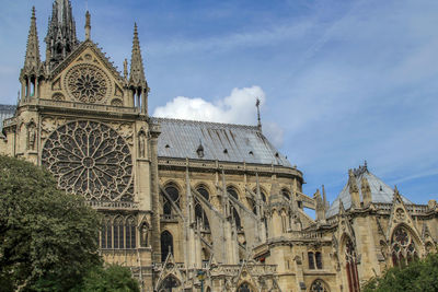 Low angle view of historical building against sky