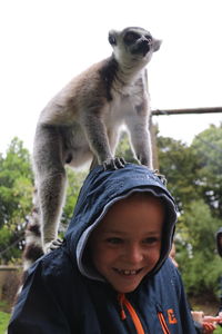 Portrait of smiling girl outdoors