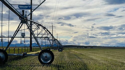 View of agricultural field against sky