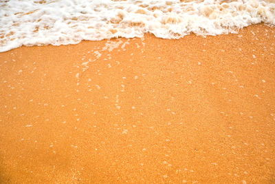 Top view over beach sea. beautiful sea waves.