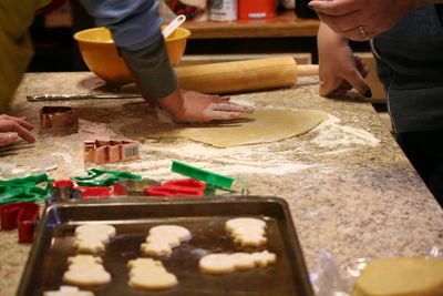 Close-up of preparing food