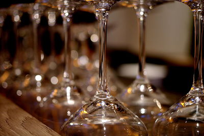 Close-up of wine glass on table