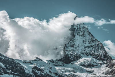 Typical cloud formation on the matterhorn, matterhorn cloud.