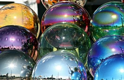 Low angle view of illuminated christmas lights