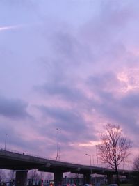 Silhouette of building at sunset