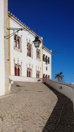 Exterior of building against clear blue sky