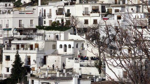 White houses in town