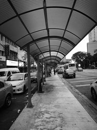 Cars on street in city