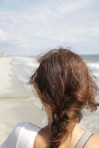 Close-up of woman at beach