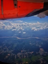 Aerial view of landscape against sky