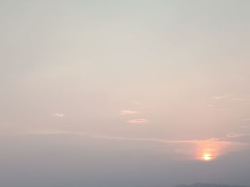 Low angle view of sky during sunset