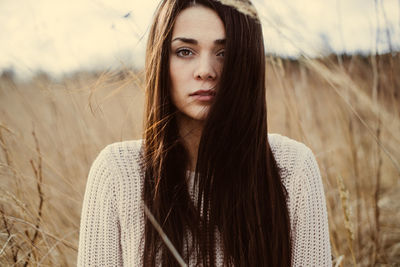 Portrait of beautiful young woman