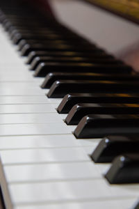 Close-up of piano keys