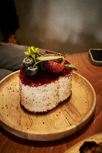 High angle view of food on table