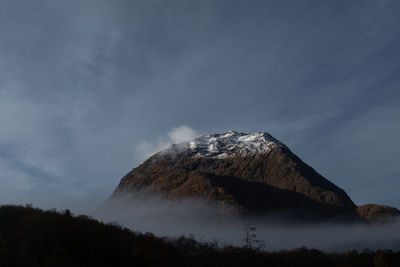 Low angle view of mountain against sky