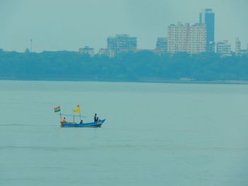 Boats in sea