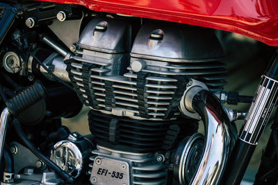 Close-up of motorcycle