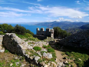 View of fort against sky