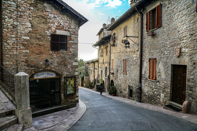 Street amidst buildings in town