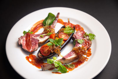 Close-up of food in plate