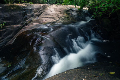 Scenic view of waterfall