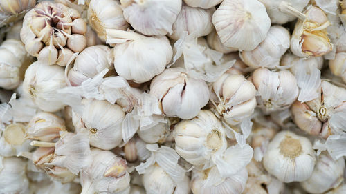 Full frame shot of onions for sale in market