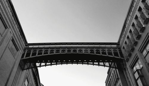 Low angle view of bridge against sky