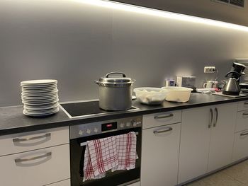 Kitchen utensils on table