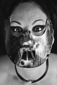 Portrait of man wearing mask