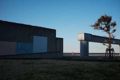 Built structure against clear blue sky