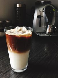 Close-up of coffee on table