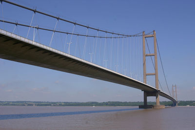 View of suspension bridge against sky