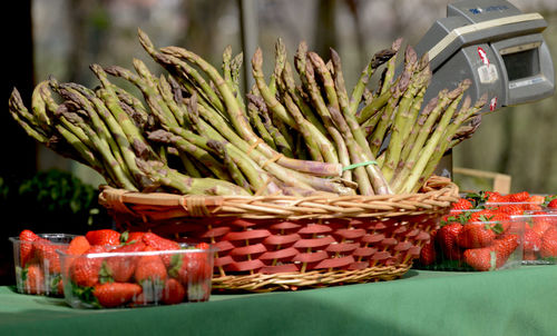 Close-up of fruits in basket