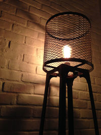 Close-up of illuminated lamp