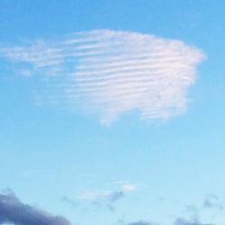 Low angle view of clouds in sky