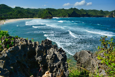 Scenic view of sea against sky
