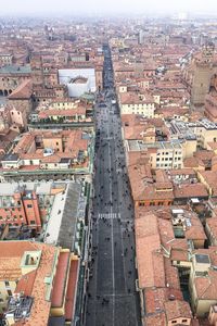 High angle view of city