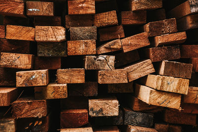 Full frame shot of firewood