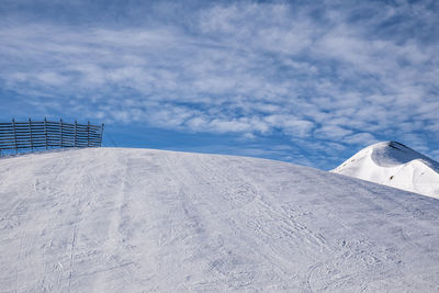 Ski slope in the italian alps of livigno