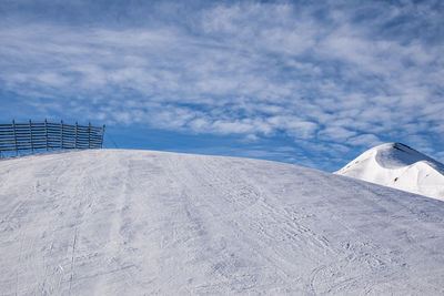 Ski slope in the italian alps of livigno
