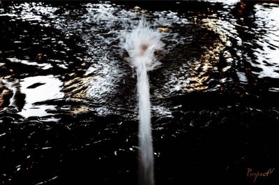 Water splashing on waterfall