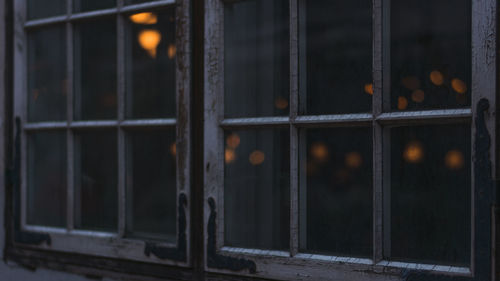 Full frame shot of illuminated window of building